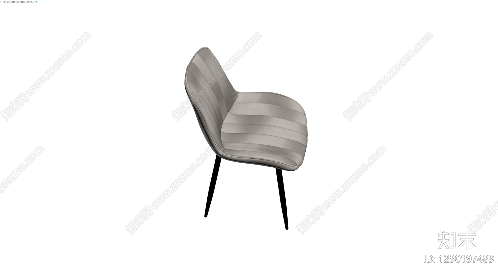 灰色条纹软包餐椅3D模型下载【ID:1230197489】