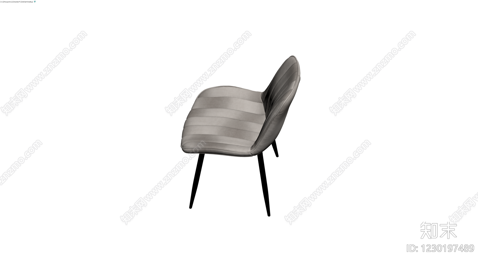 灰色条纹软包餐椅3D模型下载【ID:1230197489】