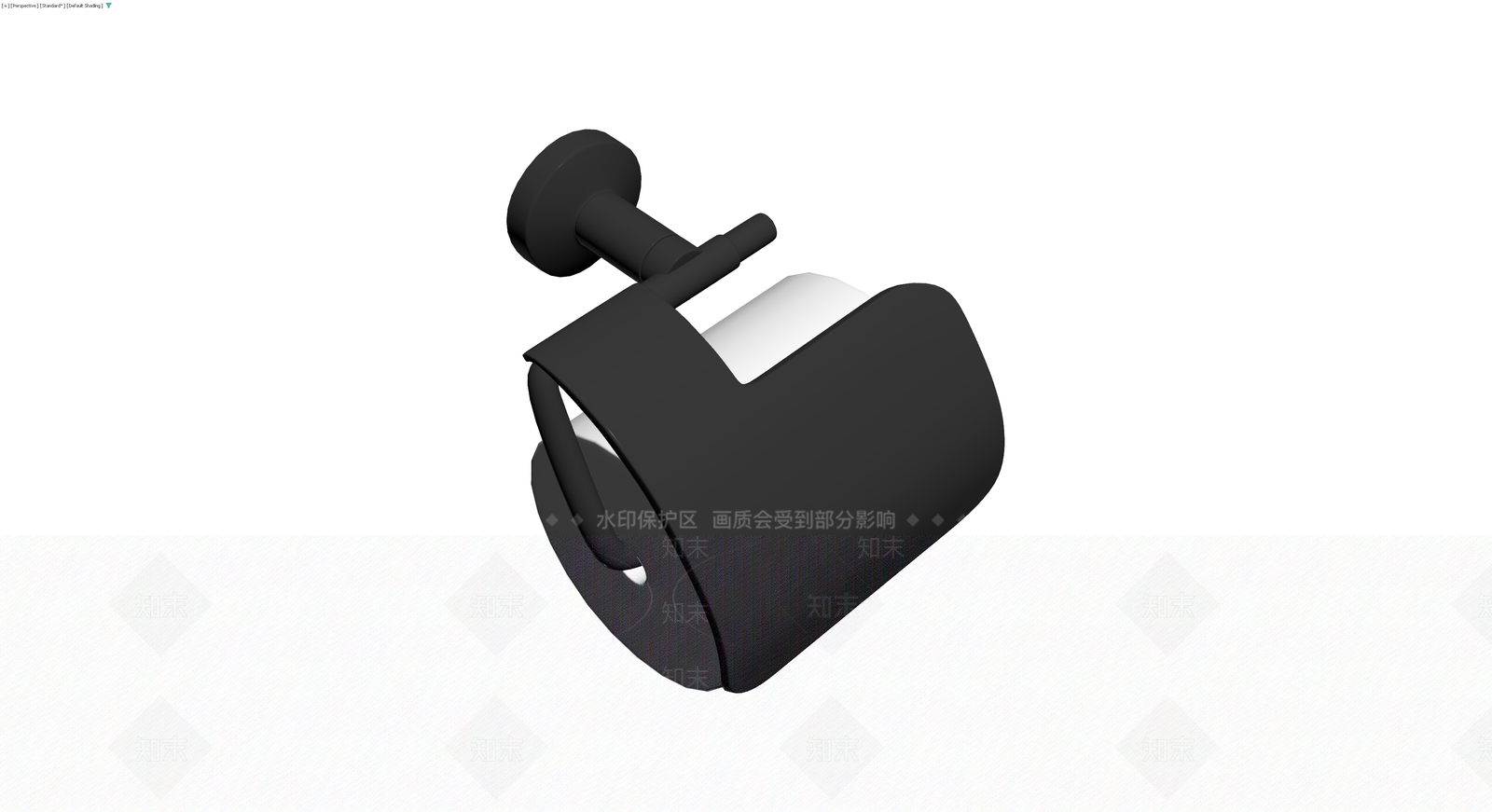 黑色现代卷纸架3D模型下载【ID:1230358372】