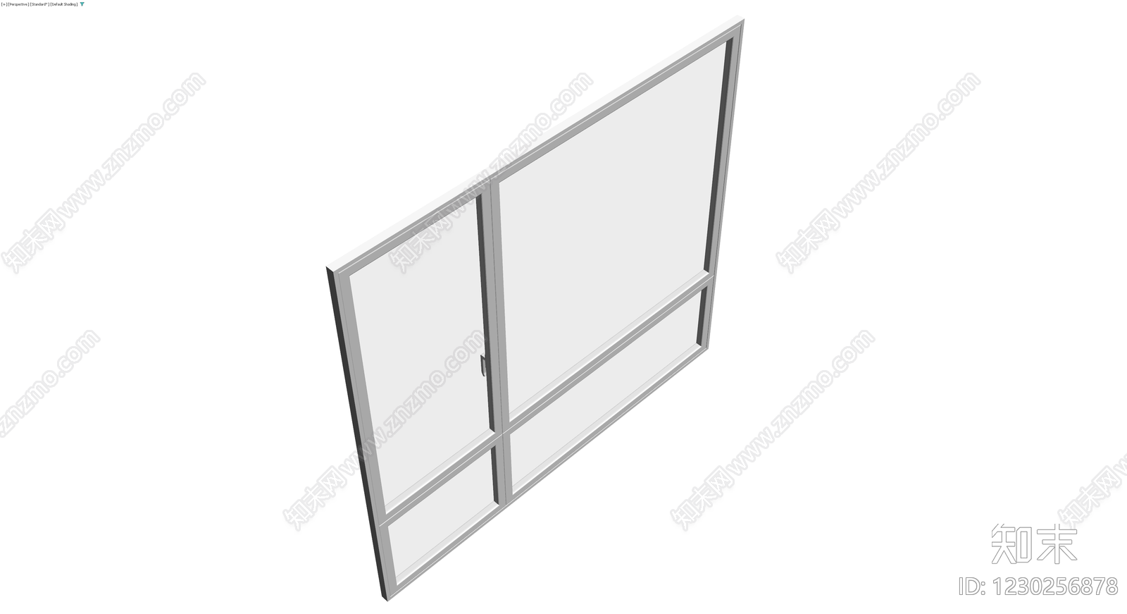 白色四格推拉窗模型3D模型下载【ID:1230256878】
