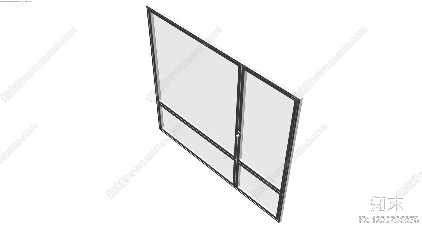 白色四格推拉窗模型3D模型下载【ID:1230256878】