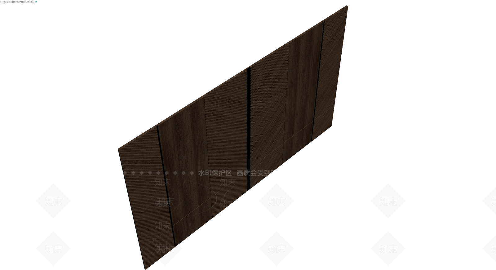 深色木纹装饰板模块3D模型下载【ID:1230101101】