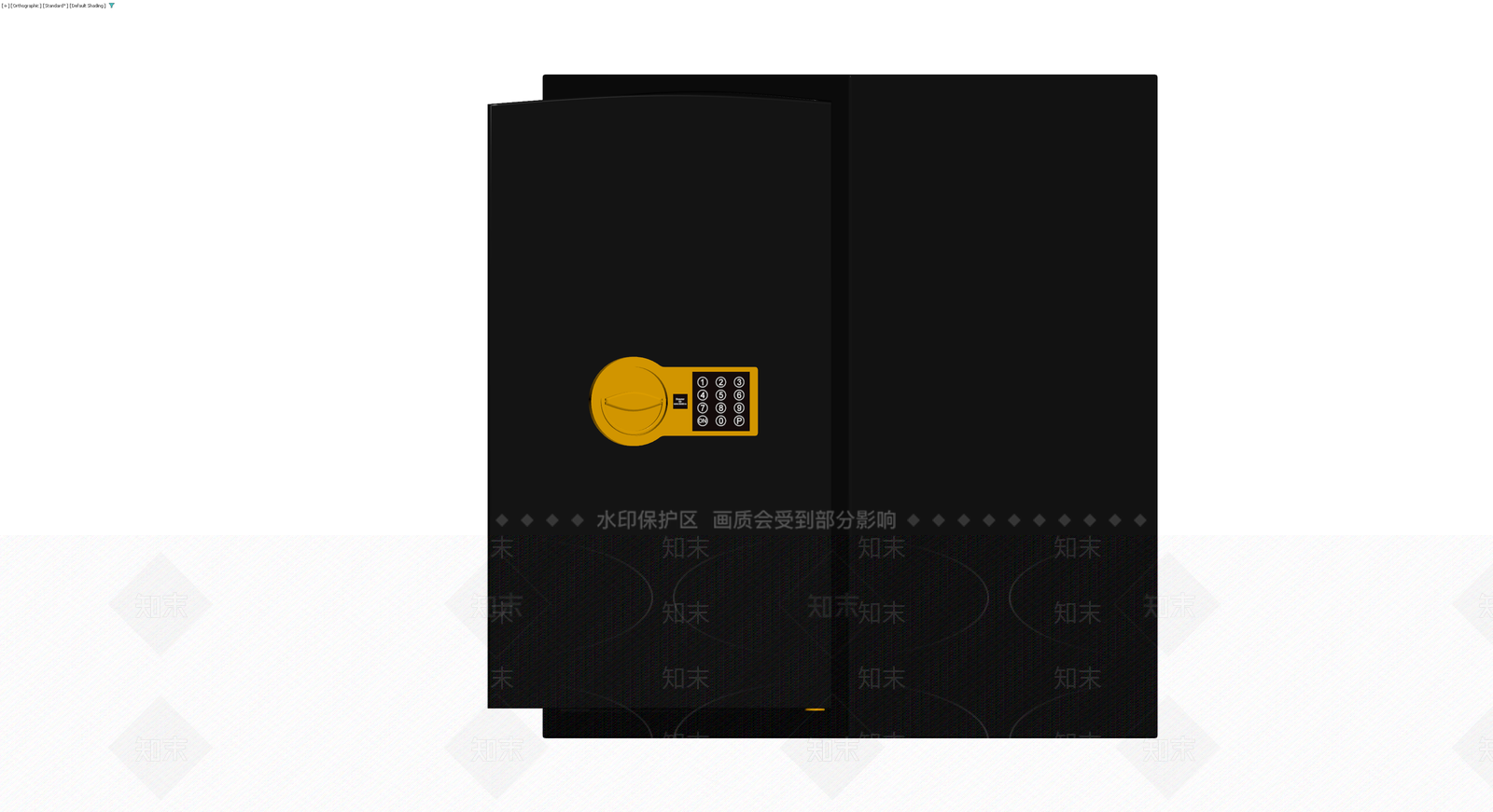 黑框红内保险柜3D模型下载【ID:1229900558】