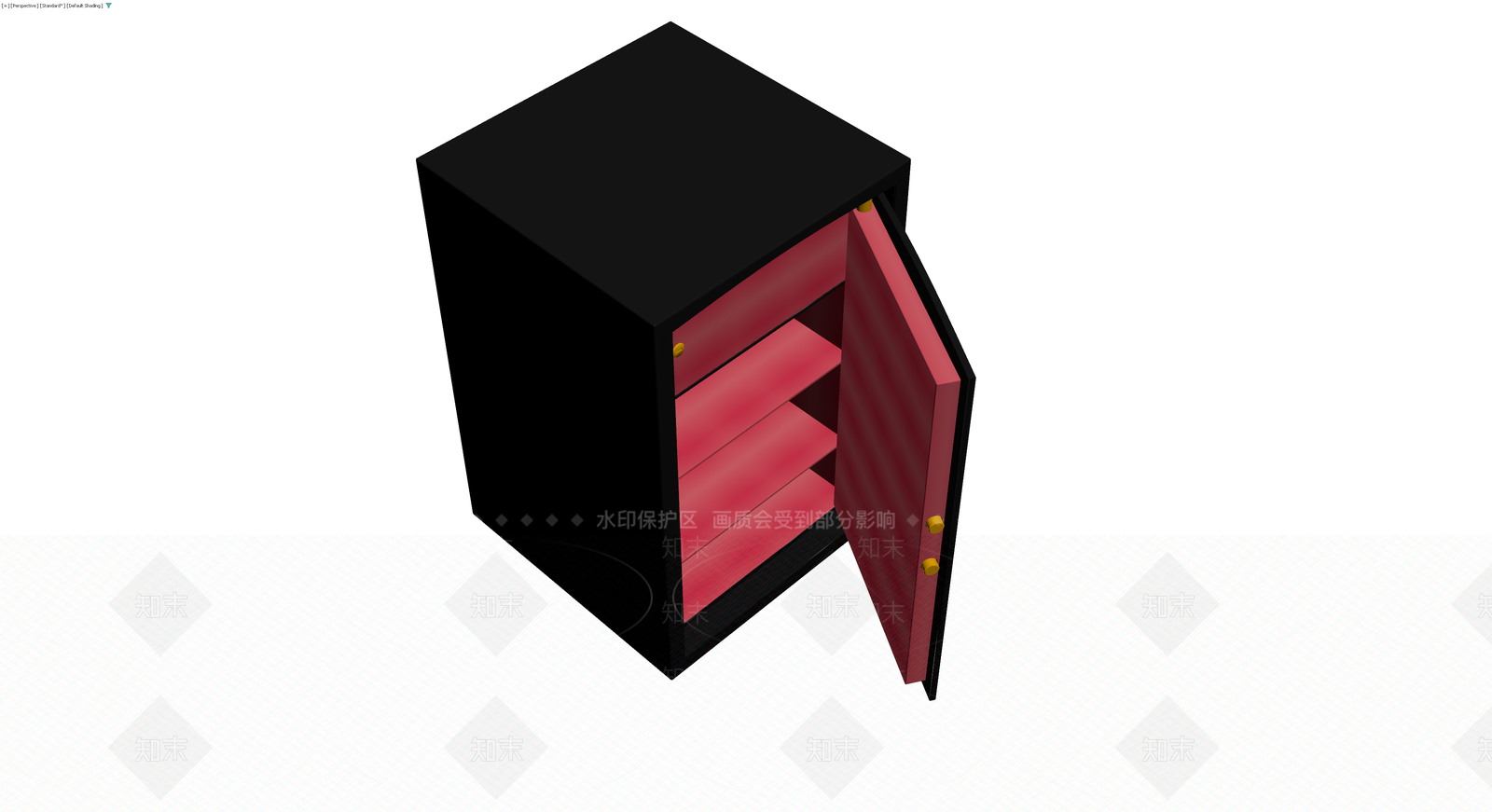 黑框红内保险柜3D模型下载【ID:1229900558】