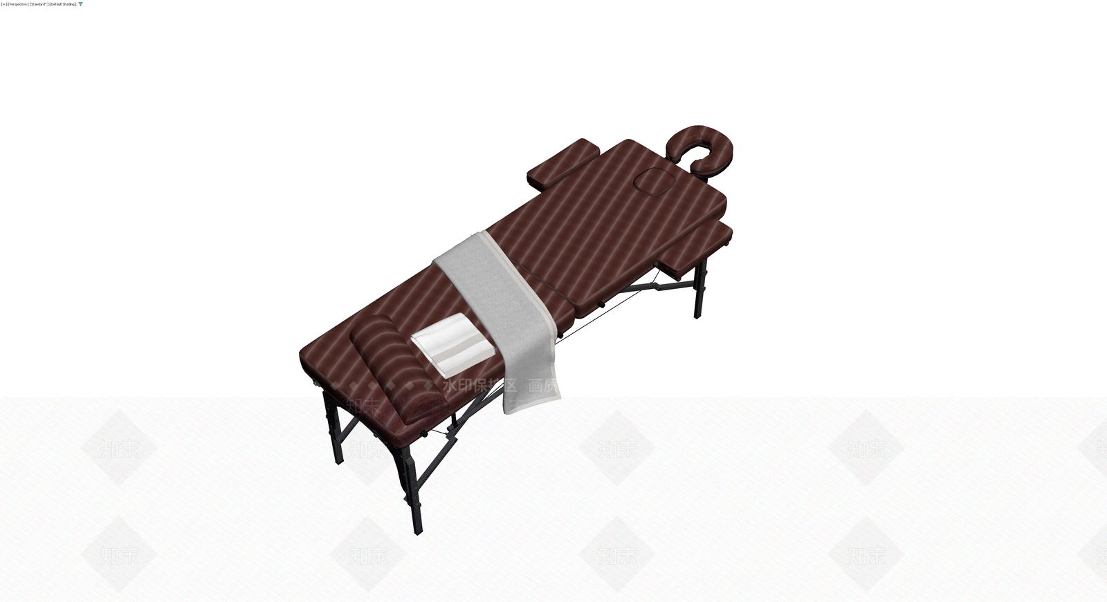 棕色折叠按摩床3D模型下载【ID:1230709947】
