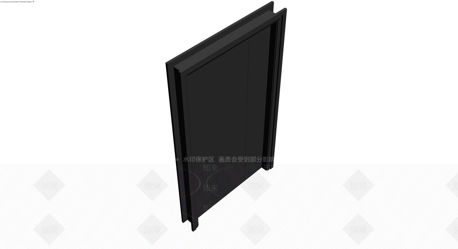 黑色竖纹智能防盗门3D模型下载【ID:1230758475】