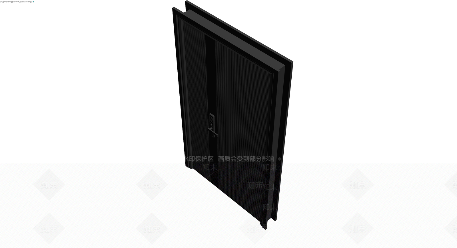 黑色竖纹智能防盗门3D模型下载【ID:1230758475】