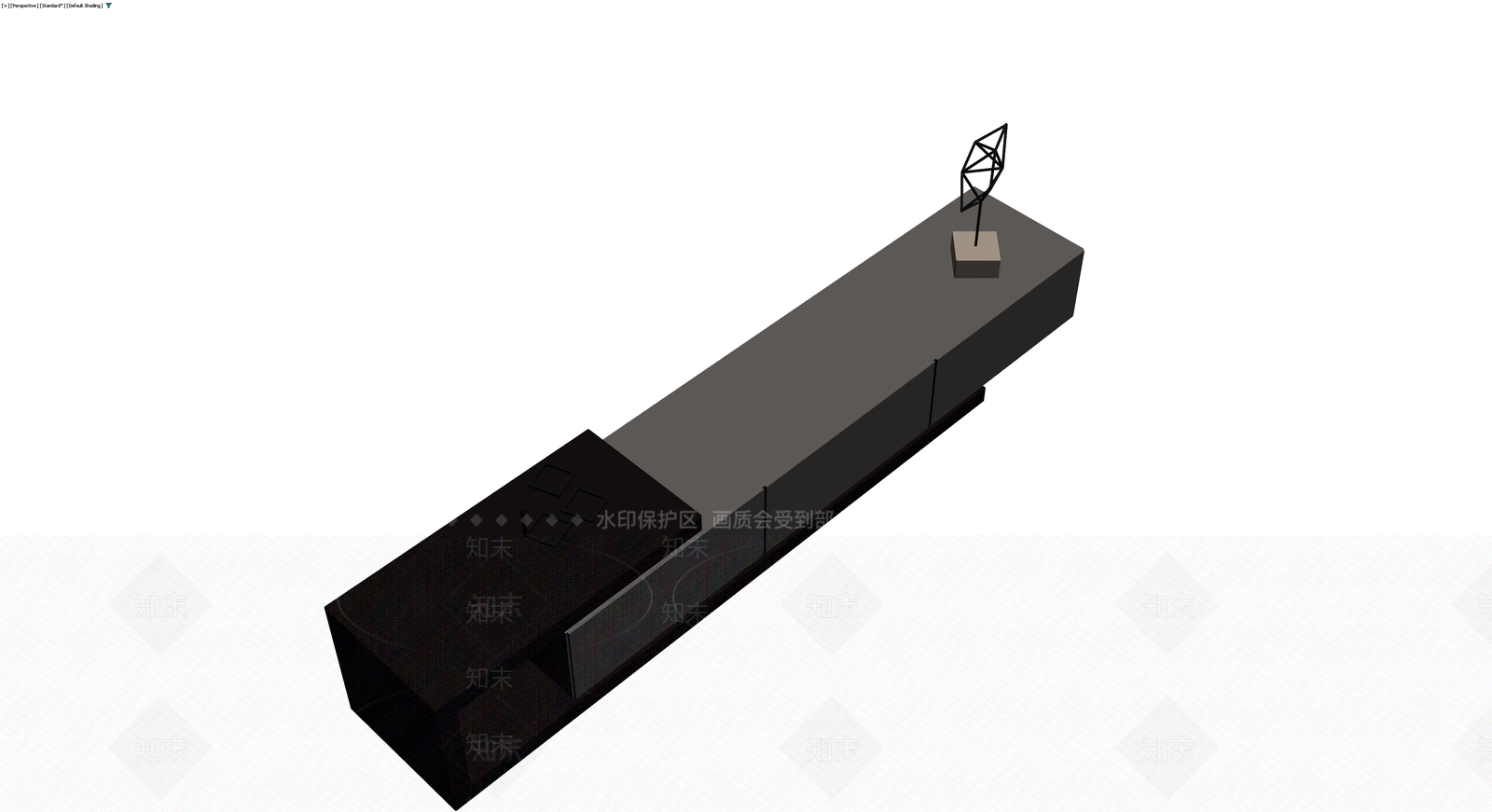 长条形电视柜组合3D模型下载【ID:1229603013】