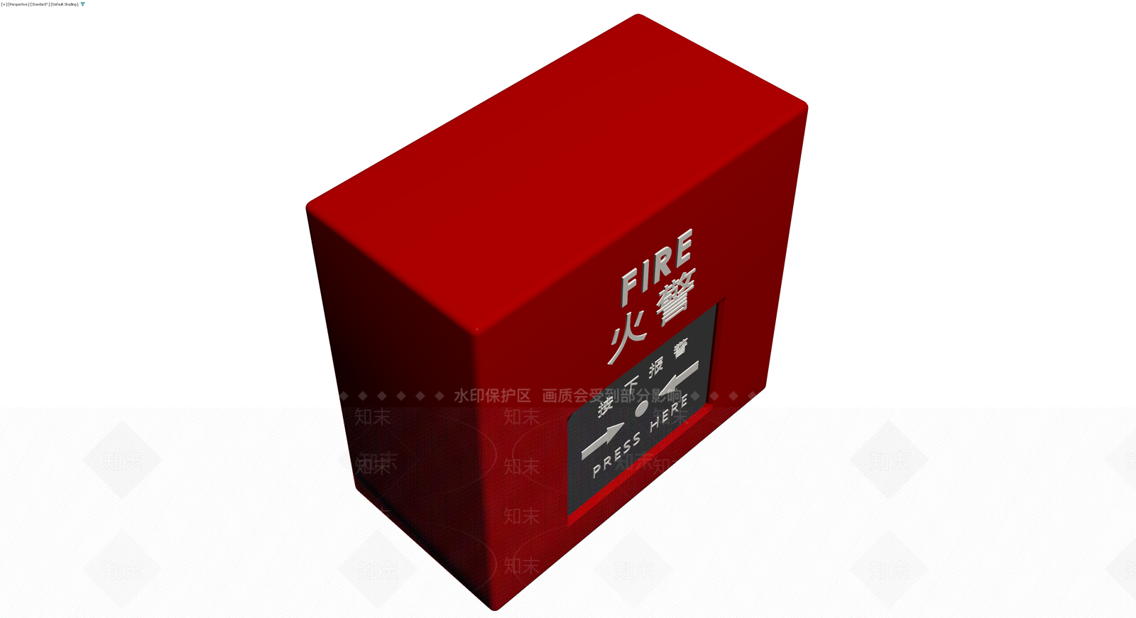 红色火警报警按钮3D模型下载【ID:1229923771】
