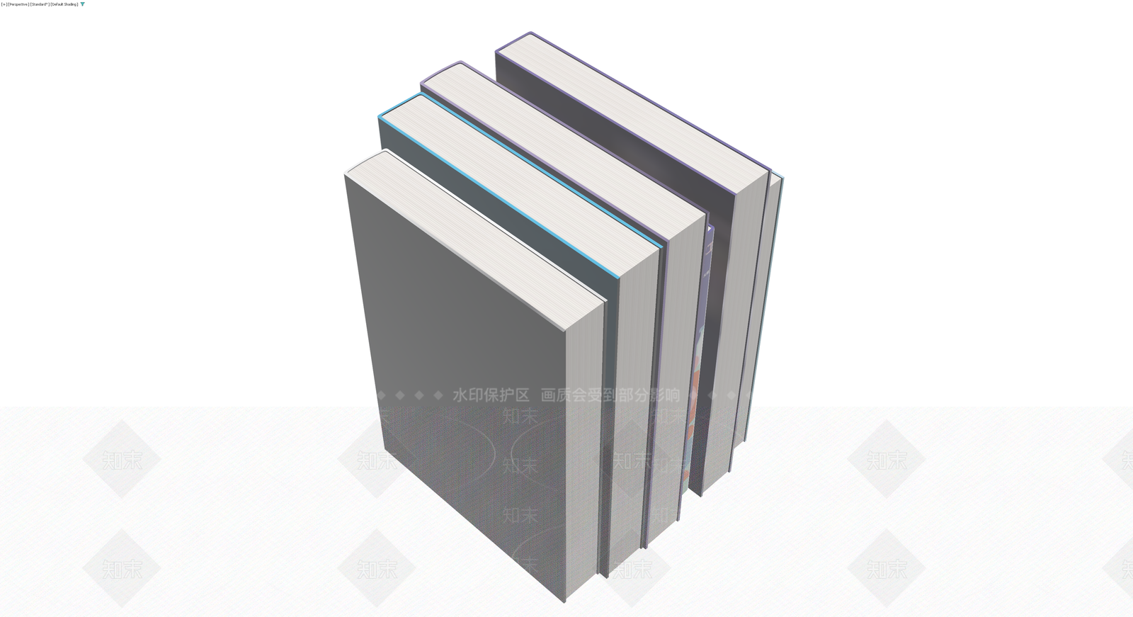 书籍组合3D模型下载【ID:1230631691】