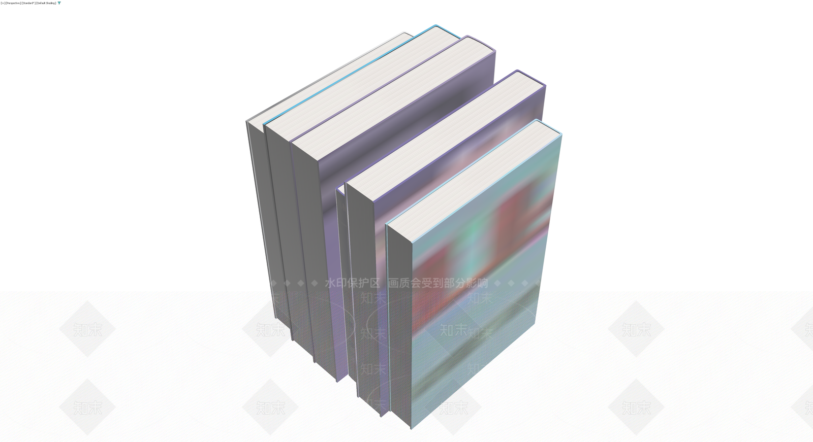 书籍组合3D模型下载【ID:1230631691】