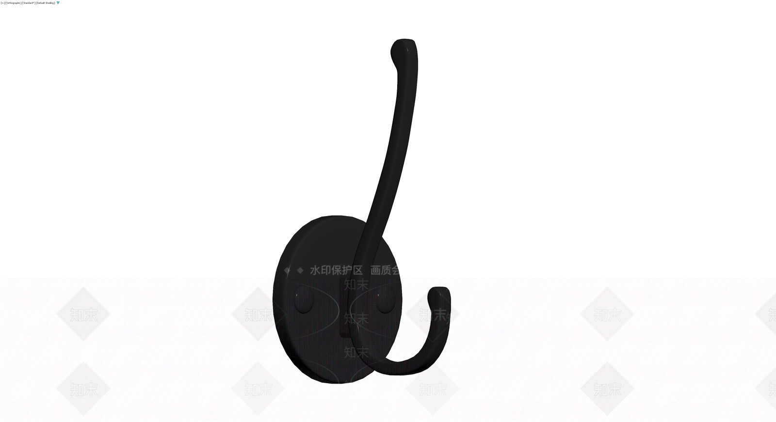 黑色单钩壁挂件3D模型下载【ID:1230740192】