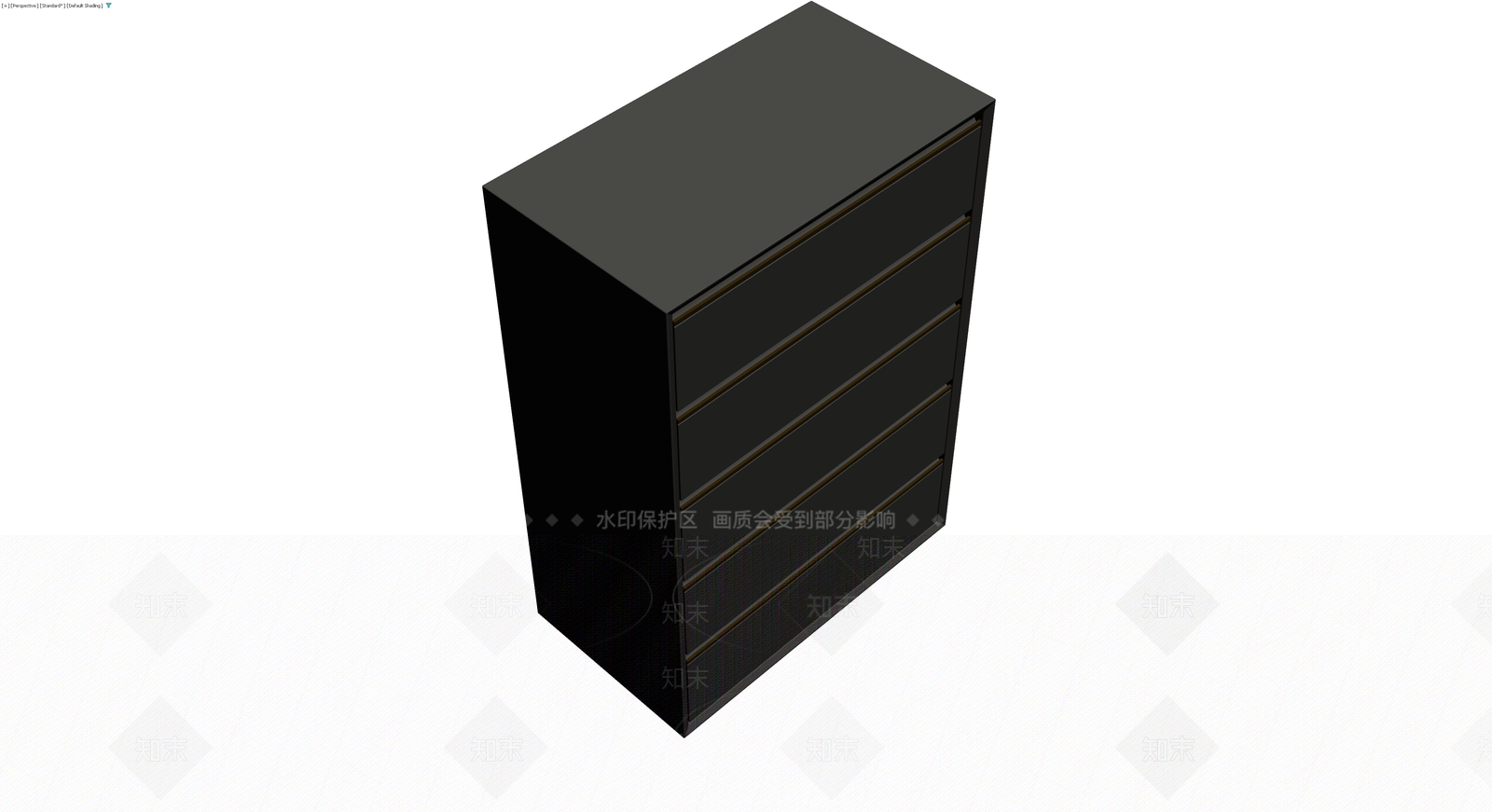 黑色五斗柜模型3D模型下载【ID:1230185043】