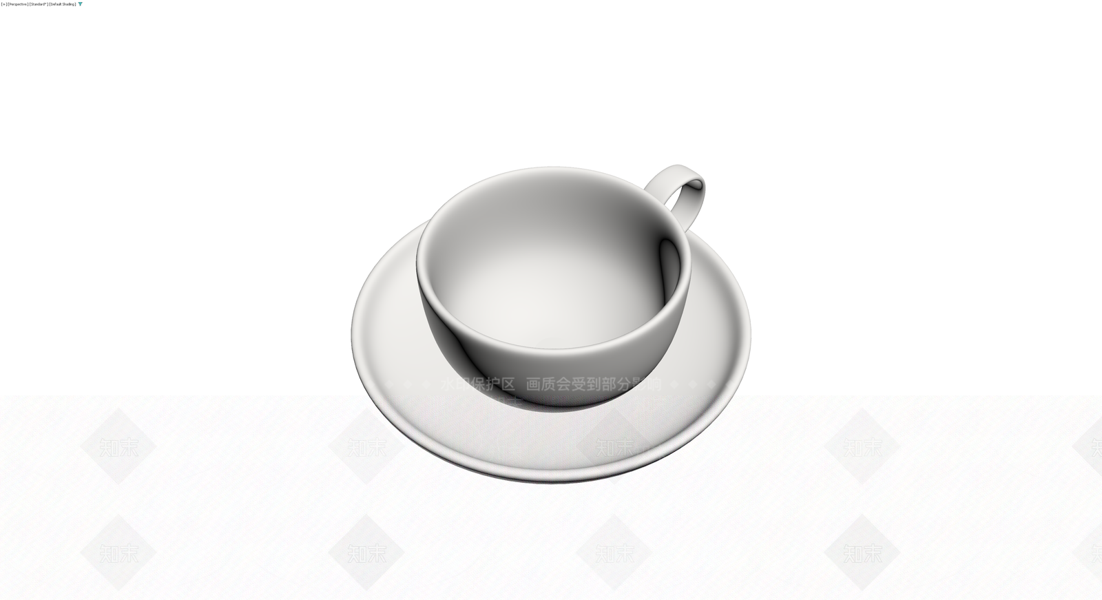白瓷茶杯茶托组合3D模型下载【ID:1229635840】