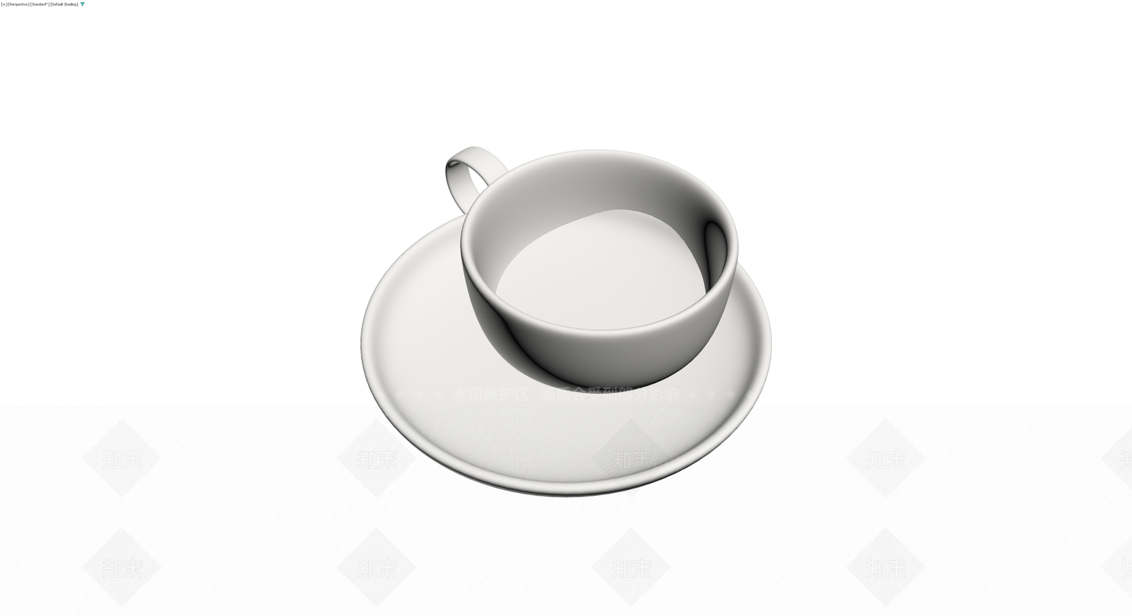 白瓷茶杯茶托组合3D模型下载【ID:1229635840】
