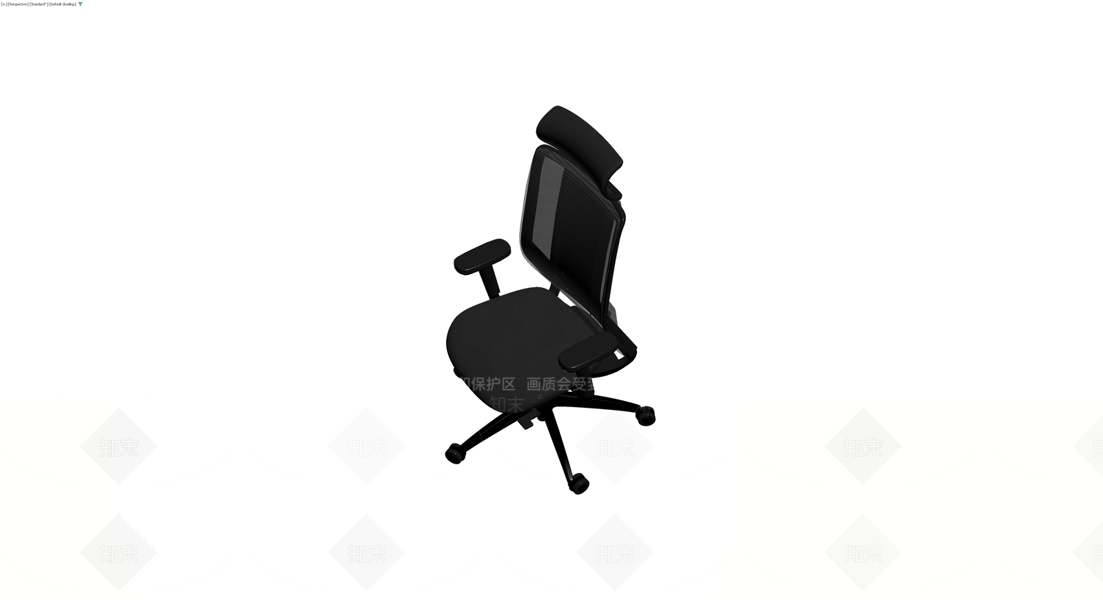 黑色网布办公椅3D模型下载【ID:1229670797】