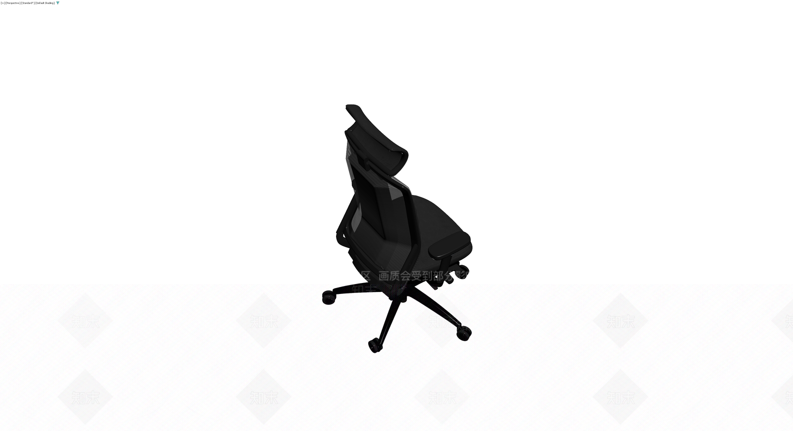 黑色网布办公椅3D模型下载【ID:1229670797】
