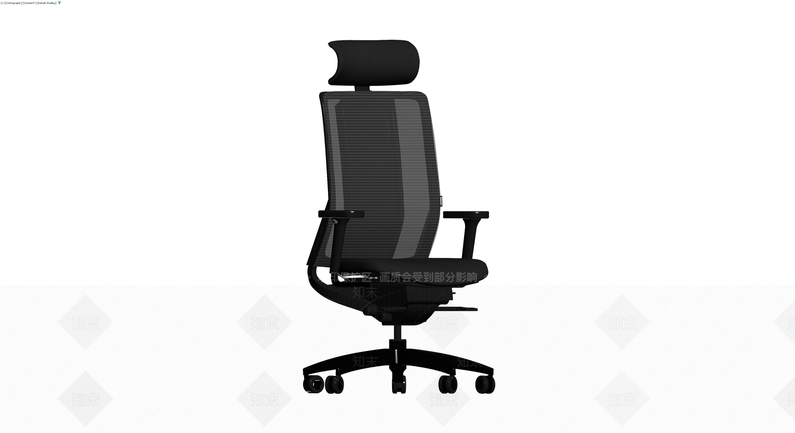 黑色网布办公椅3D模型下载【ID:1229670797】
