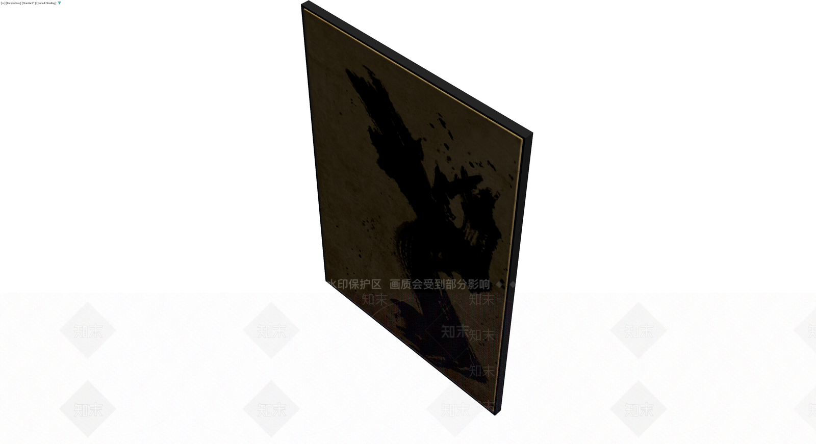 抽象水墨风格装饰挂画3D模型下载【ID:1229929954】