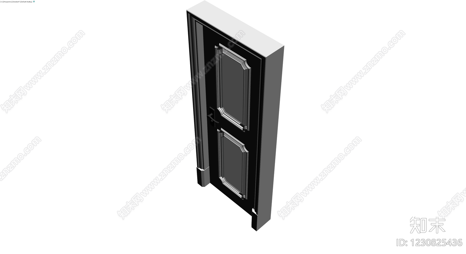 双板浮雕门体组件3D模型下载【ID:1230825436】