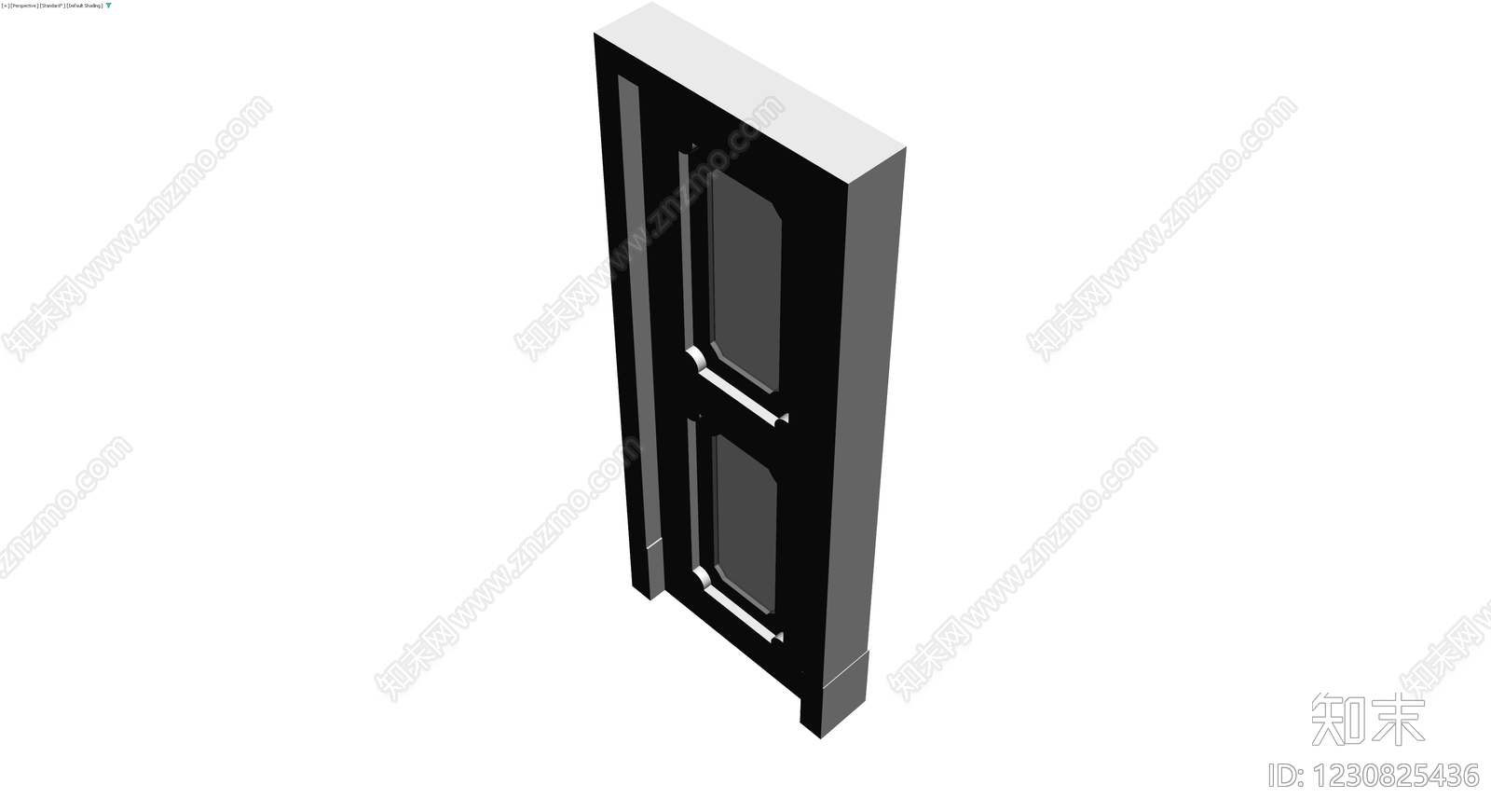 双板浮雕门体组件3D模型下载【ID:1230825436】
