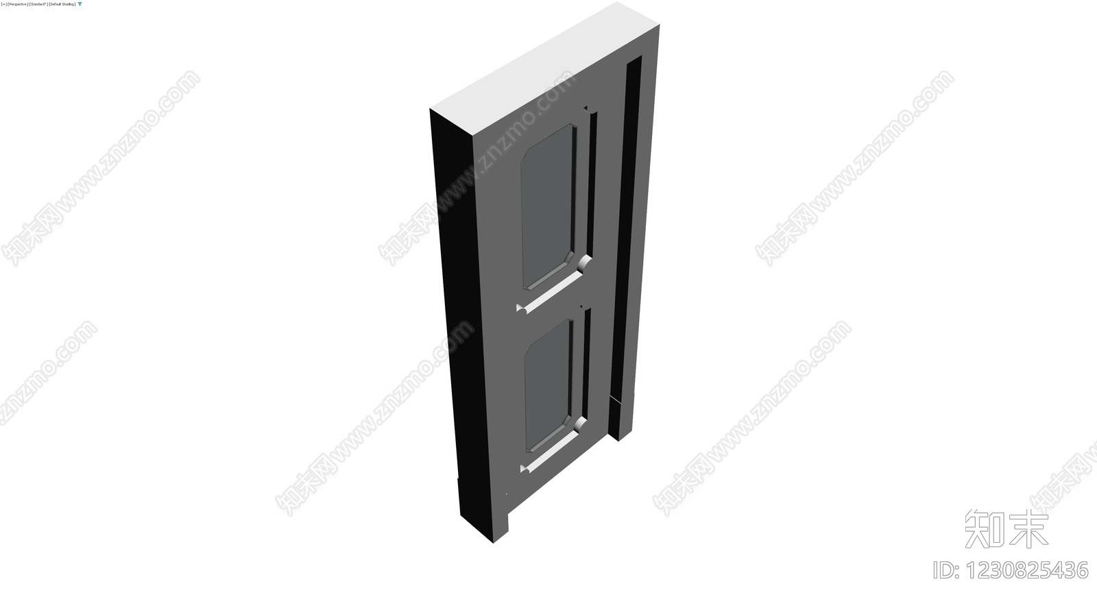 双板浮雕门体组件3D模型下载【ID:1230825436】