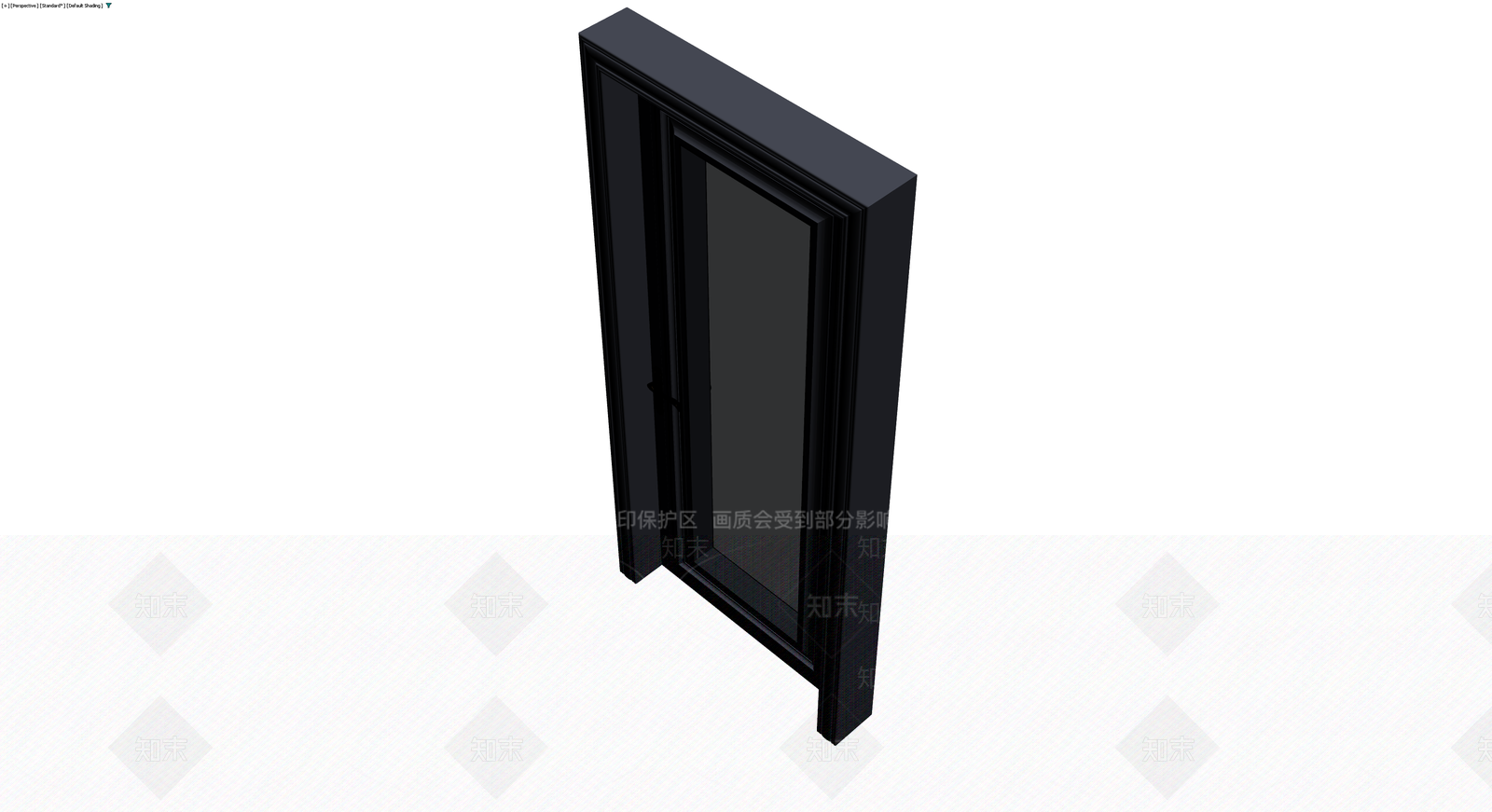 现代黑色玻璃门体3D模型下载【ID:1230702884】