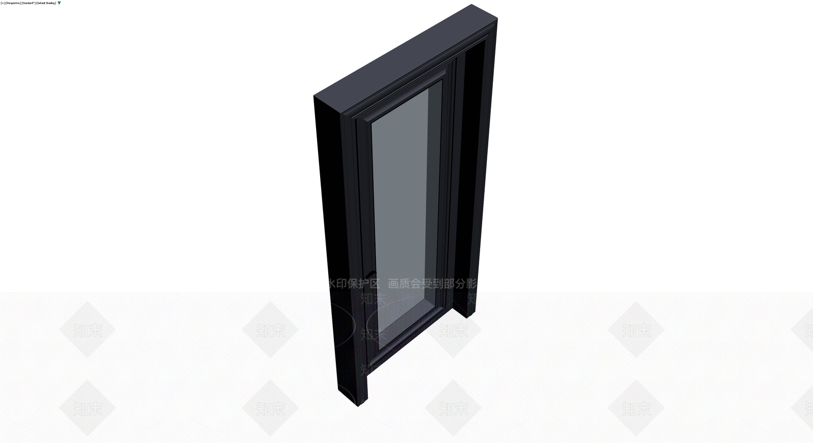 现代黑色玻璃门体3D模型下载【ID:1230702884】