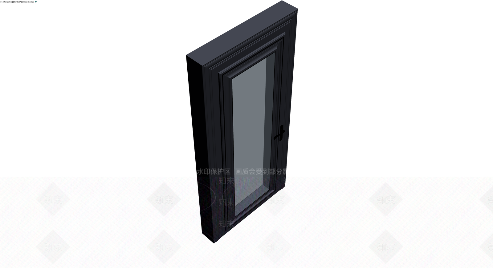 现代黑色玻璃门体3D模型下载【ID:1230702884】