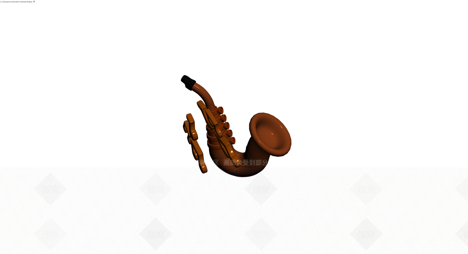 棕色萨克斯乐器模型3D模型下载【ID:1229990684】