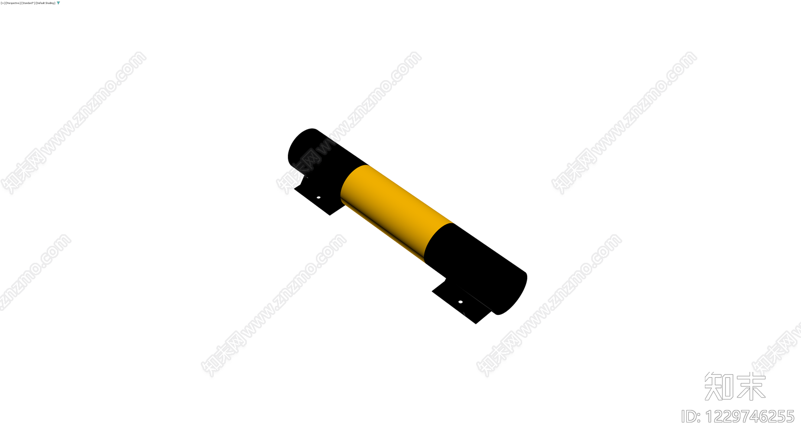 黄黑防撞柱3D模型下载【ID:1229746255】