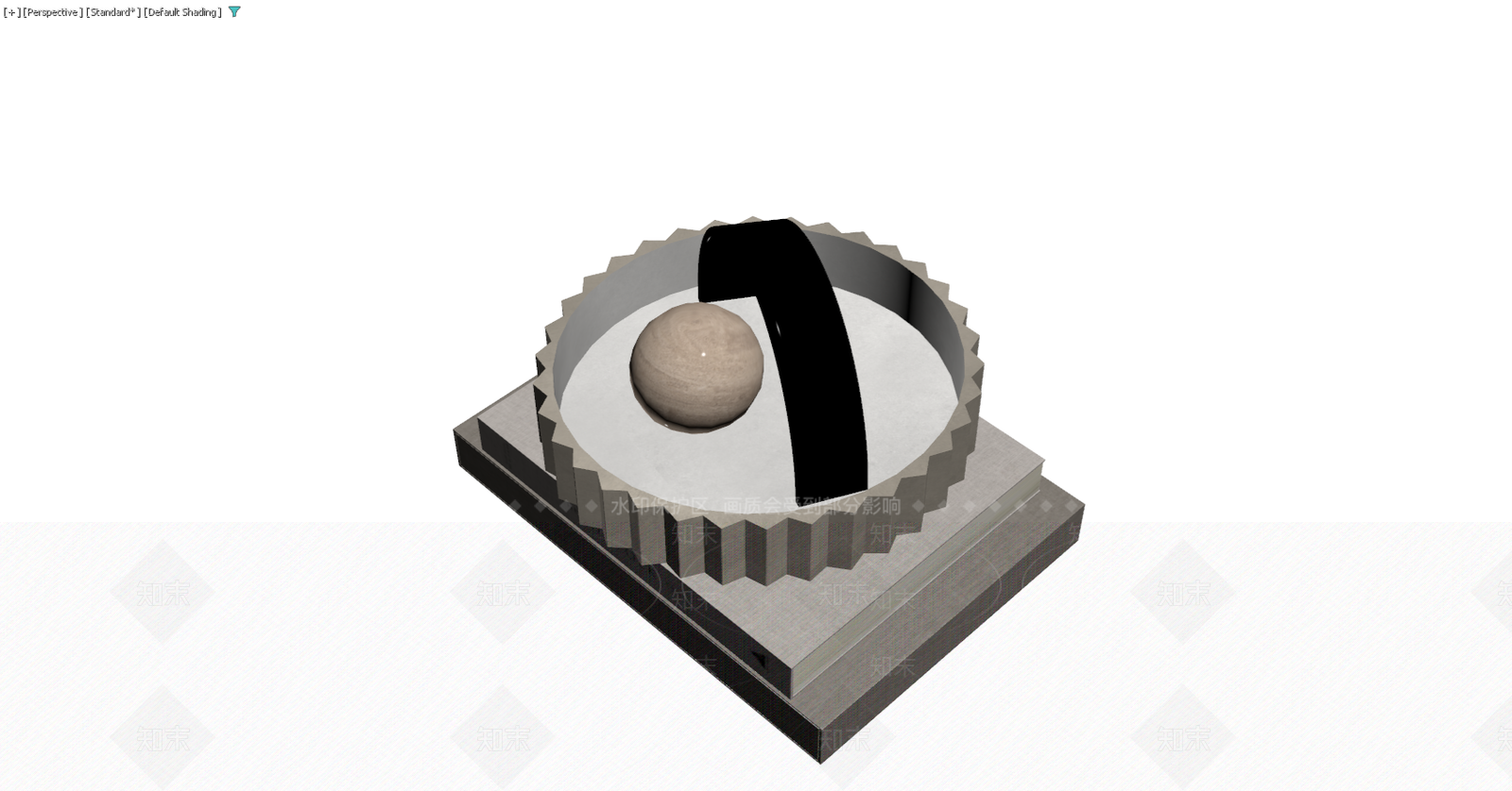 书籍底座与装饰球雕塑3D模型下载【ID:1229590570】