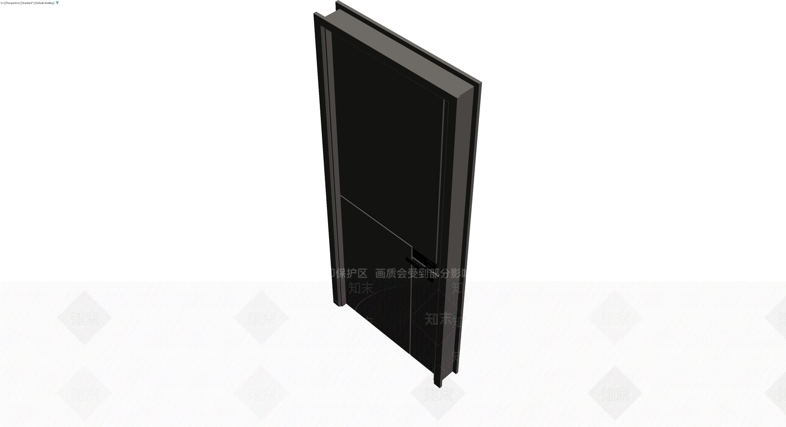 深灰现代平开门3D模型下载【ID:1230401992】
