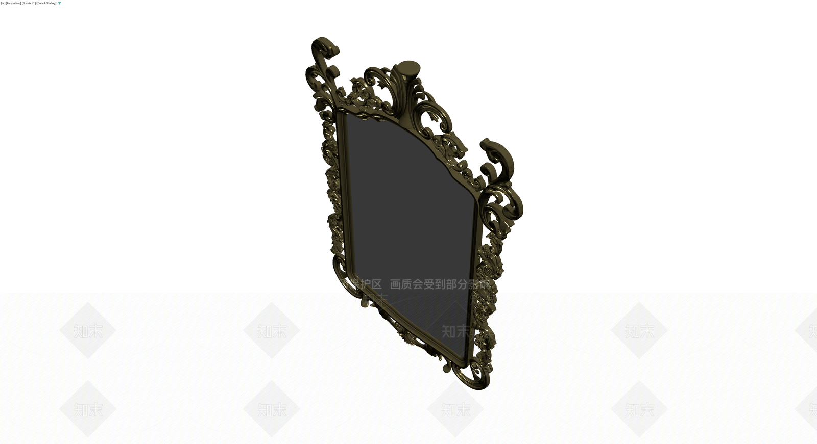 巴洛克风格金色雕花立镜3D模型下载【ID:1230581030】