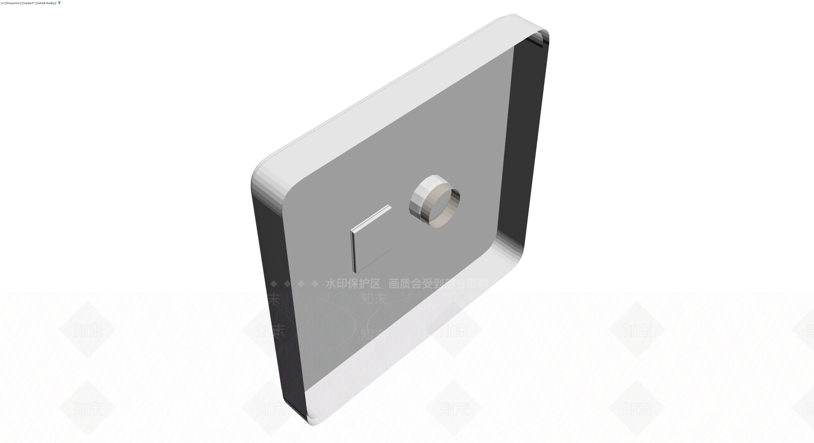单联翘板开关面板3D模型下载【ID:1230646582】