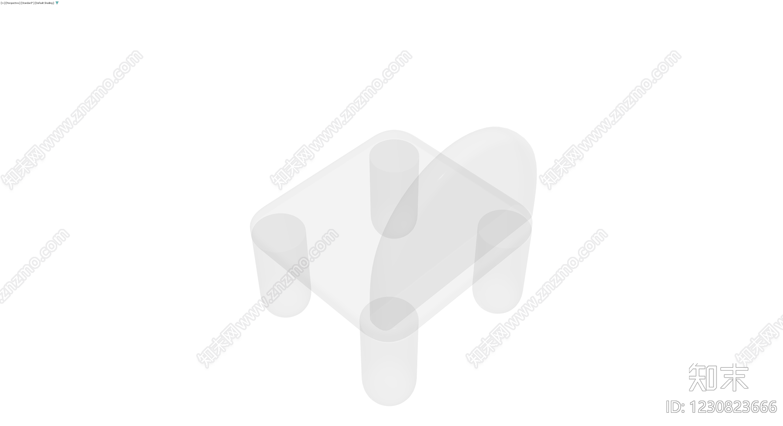 白色三孔电源插头3D模型下载【ID:1230823666】