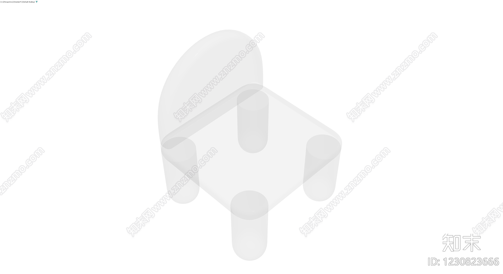 白色三孔电源插头3D模型下载【ID:1230823666】