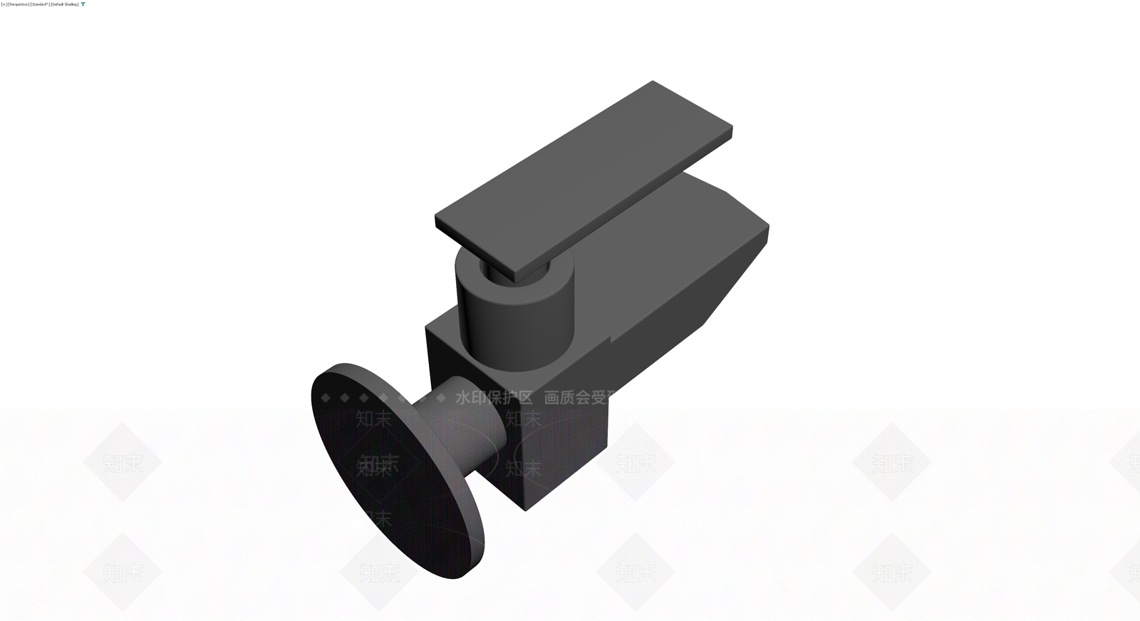 现代黑色单柄水龙头3D模型下载【ID:1230326063】