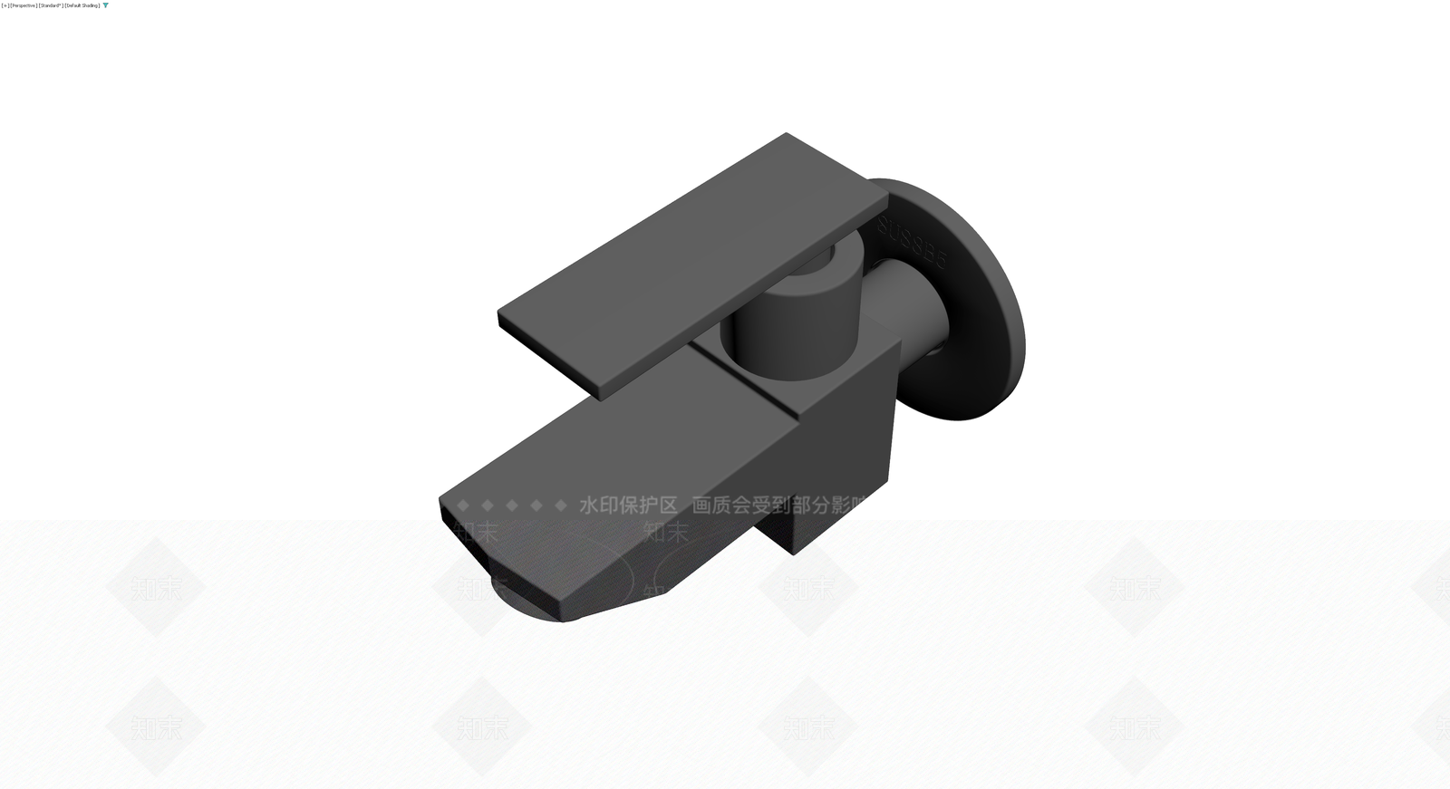 现代黑色单柄水龙头3D模型下载【ID:1230326063】