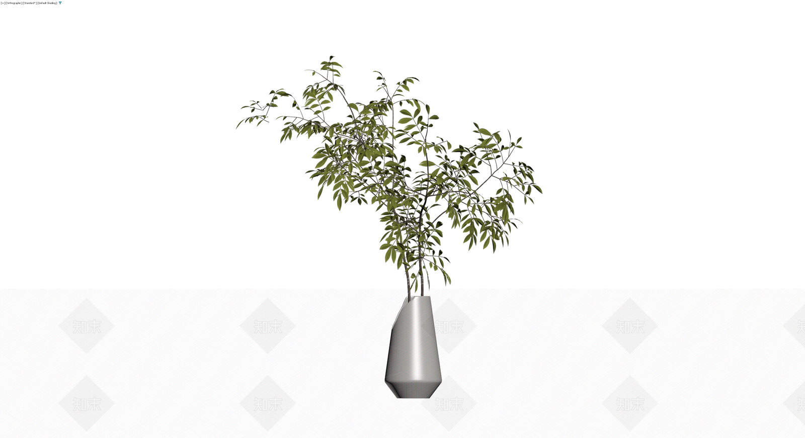 盆栽绿植带灰色花瓶3D模型下载【ID:1230582417】