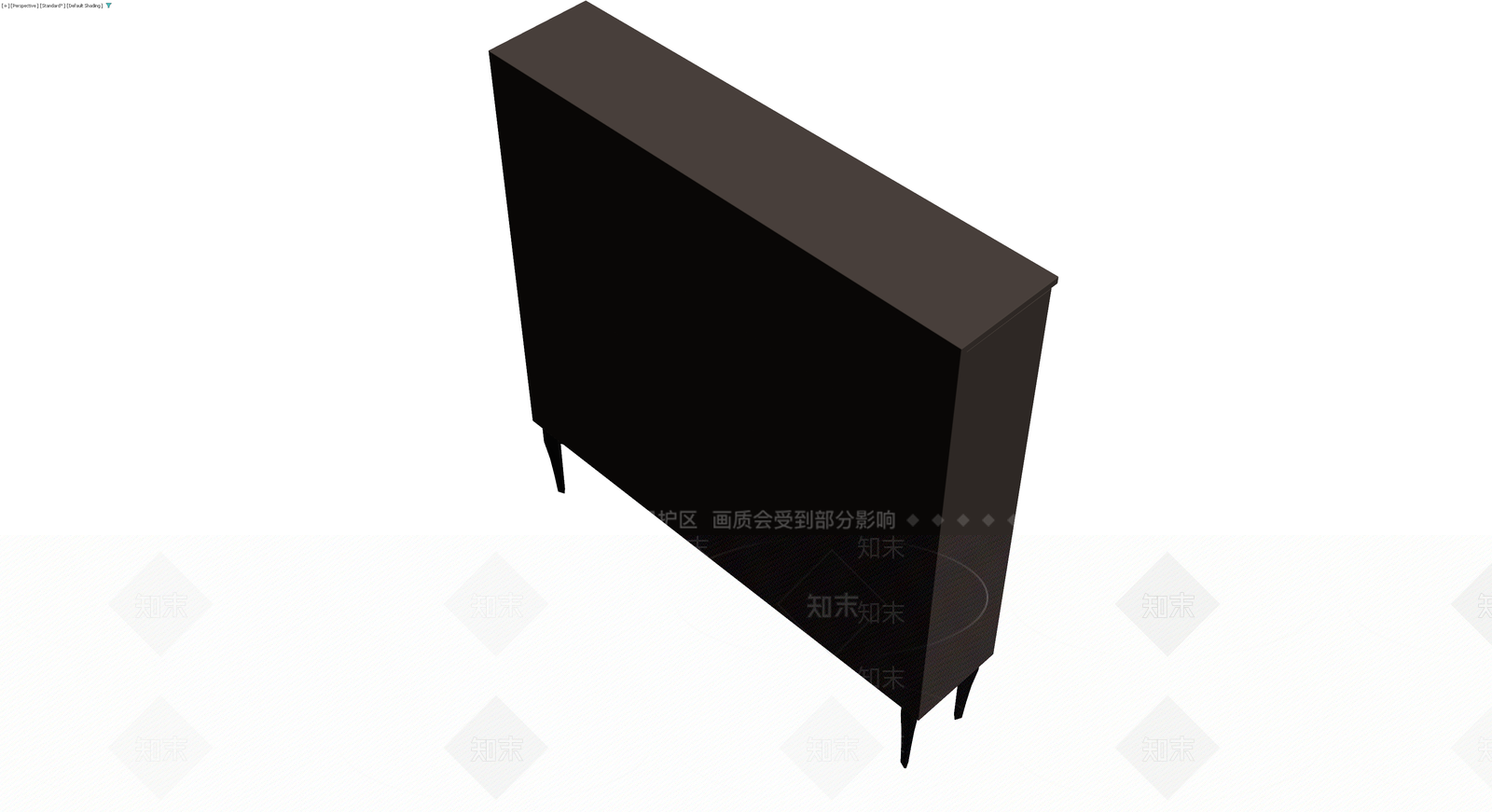 深色木质储物展示柜3D模型下载【ID:1230127401】