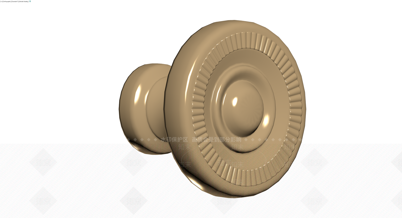 复古黄铜旋钮3D模型下载【ID:1229953397】