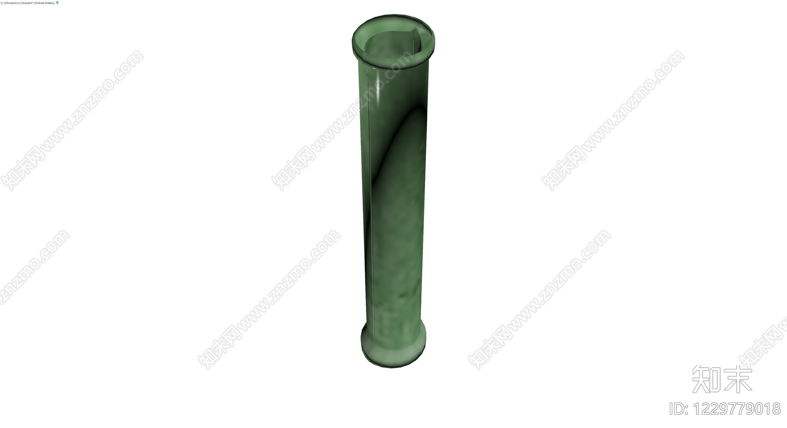 绿色纹理圆柱构件3D模型下载【ID:1229779018】