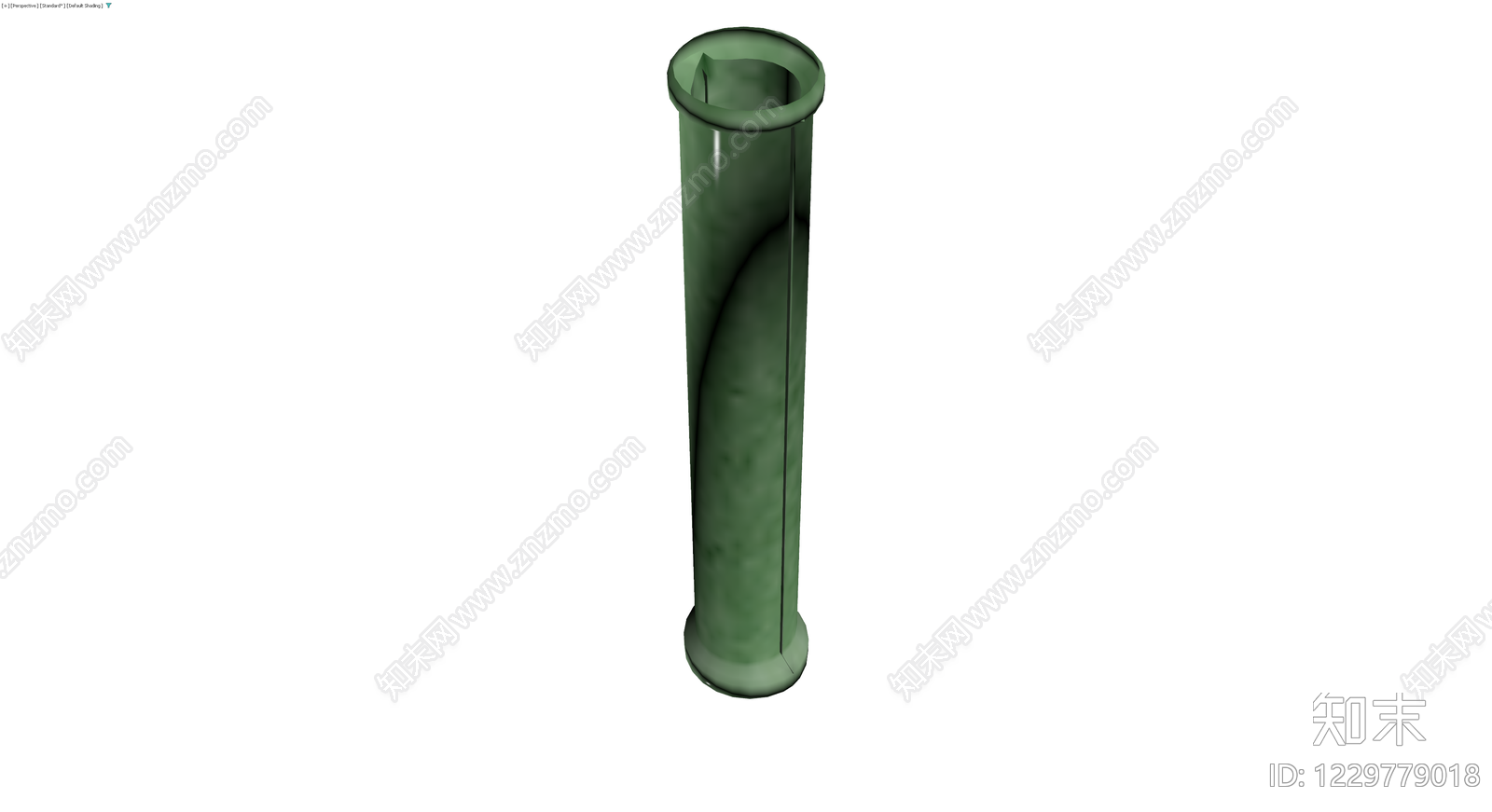 绿色纹理圆柱构件3D模型下载【ID:1229779018】