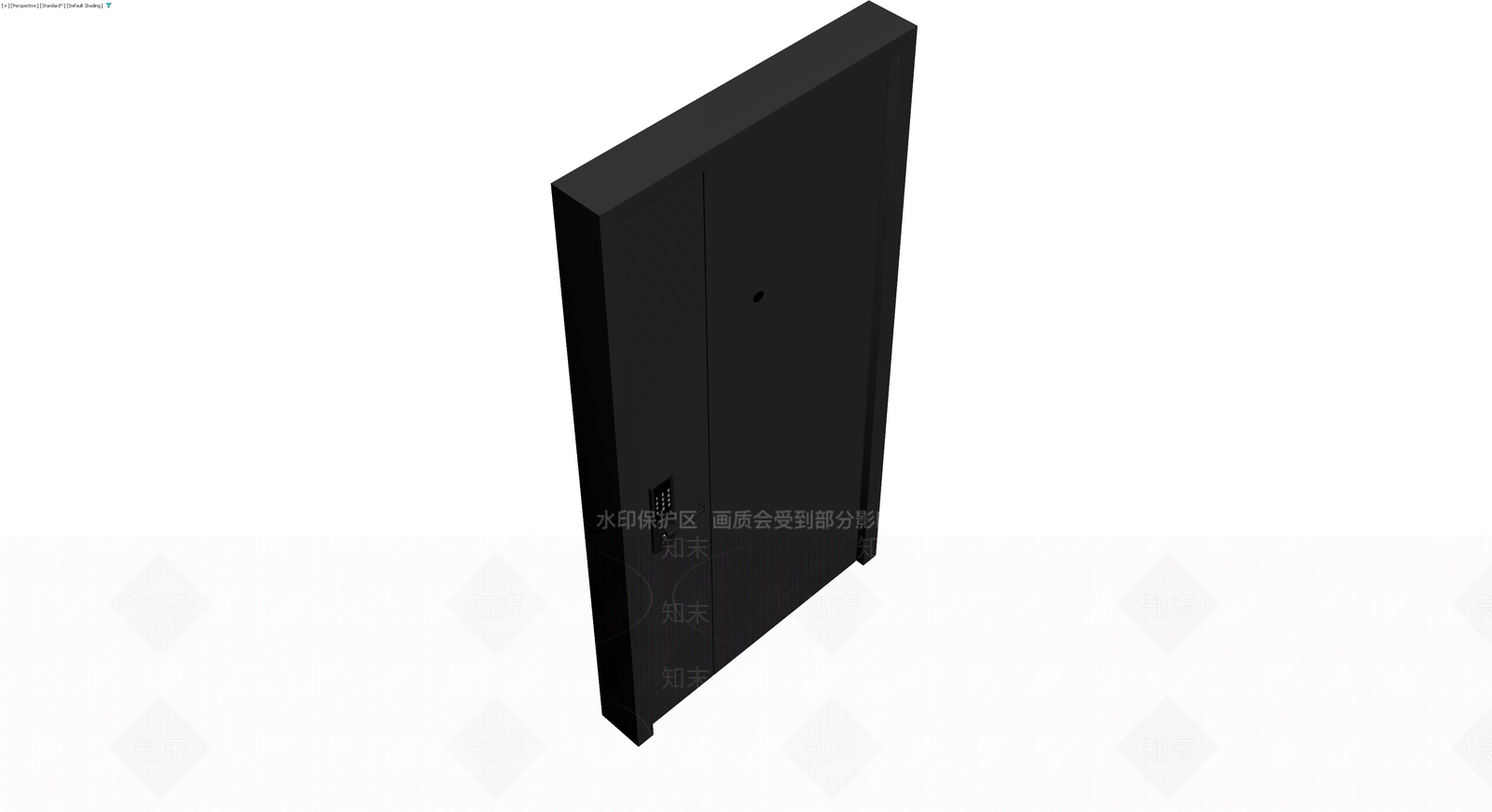 黑色现代入户门组件3D模型下载【ID:1230140915】