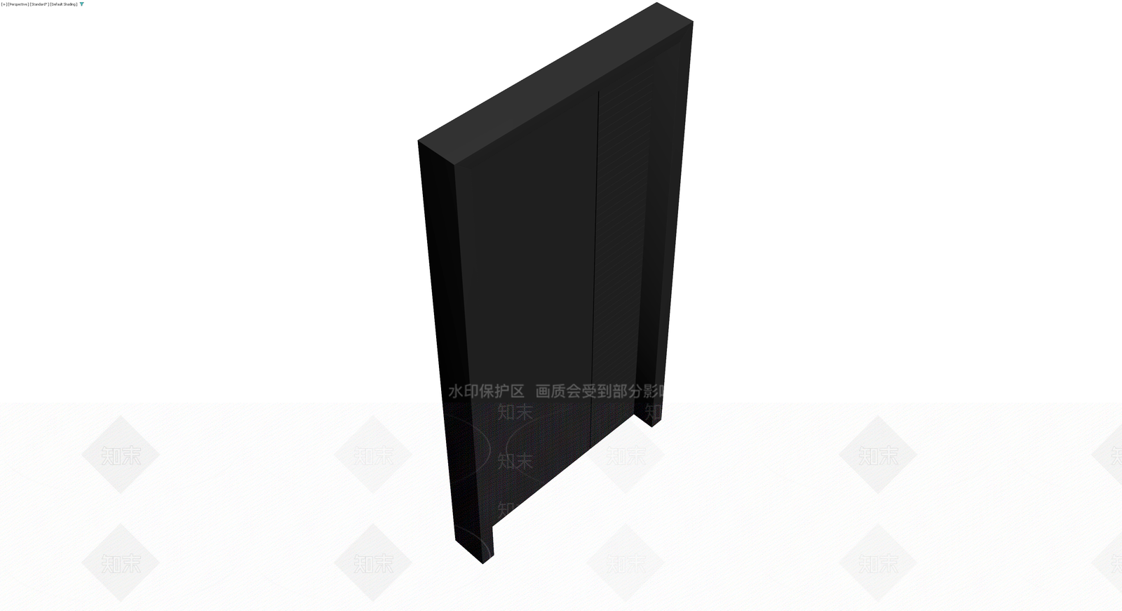 黑色现代入户门组件3D模型下载【ID:1230140915】
