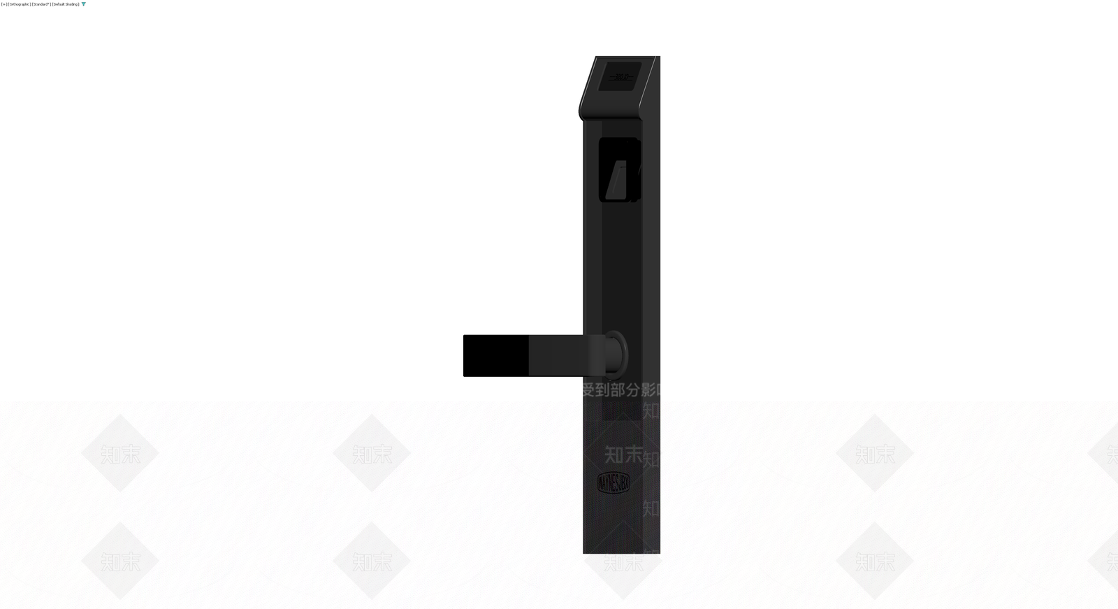 黑色智能门锁3D模型下载【ID:1230378019】