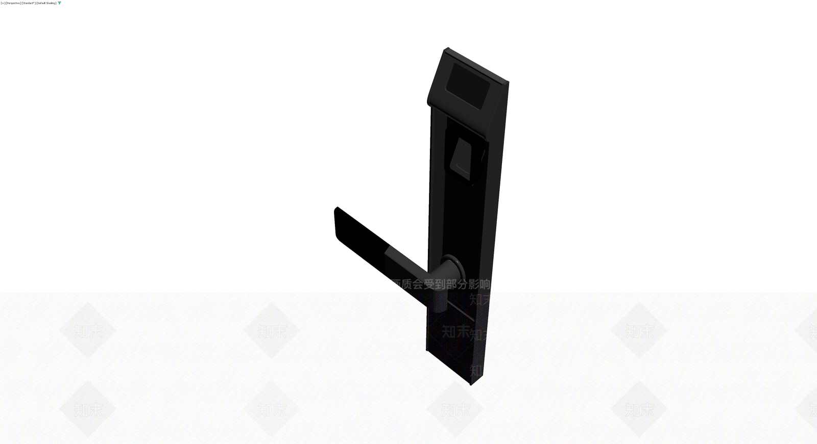 黑色智能门锁3D模型下载【ID:1230378019】
