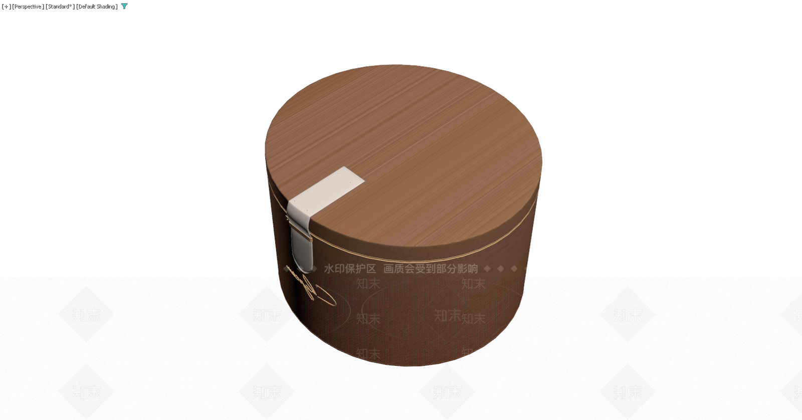 棕色皮革圆筒收纳盒3D模型下载【ID:1229578709】