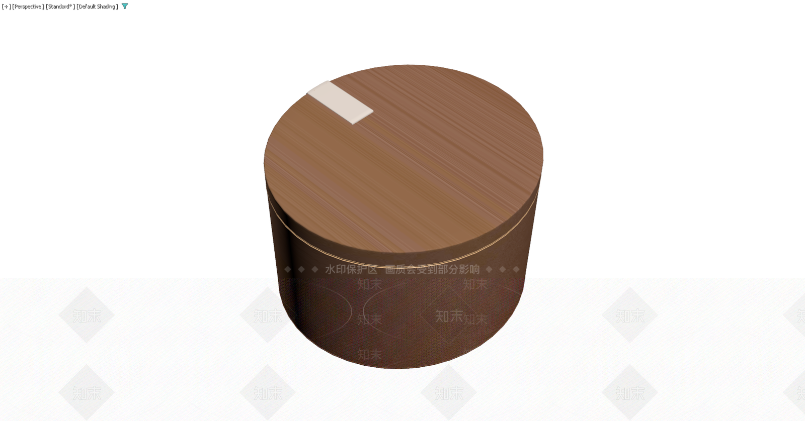 棕色皮革圆筒收纳盒3D模型下载【ID:1229578709】